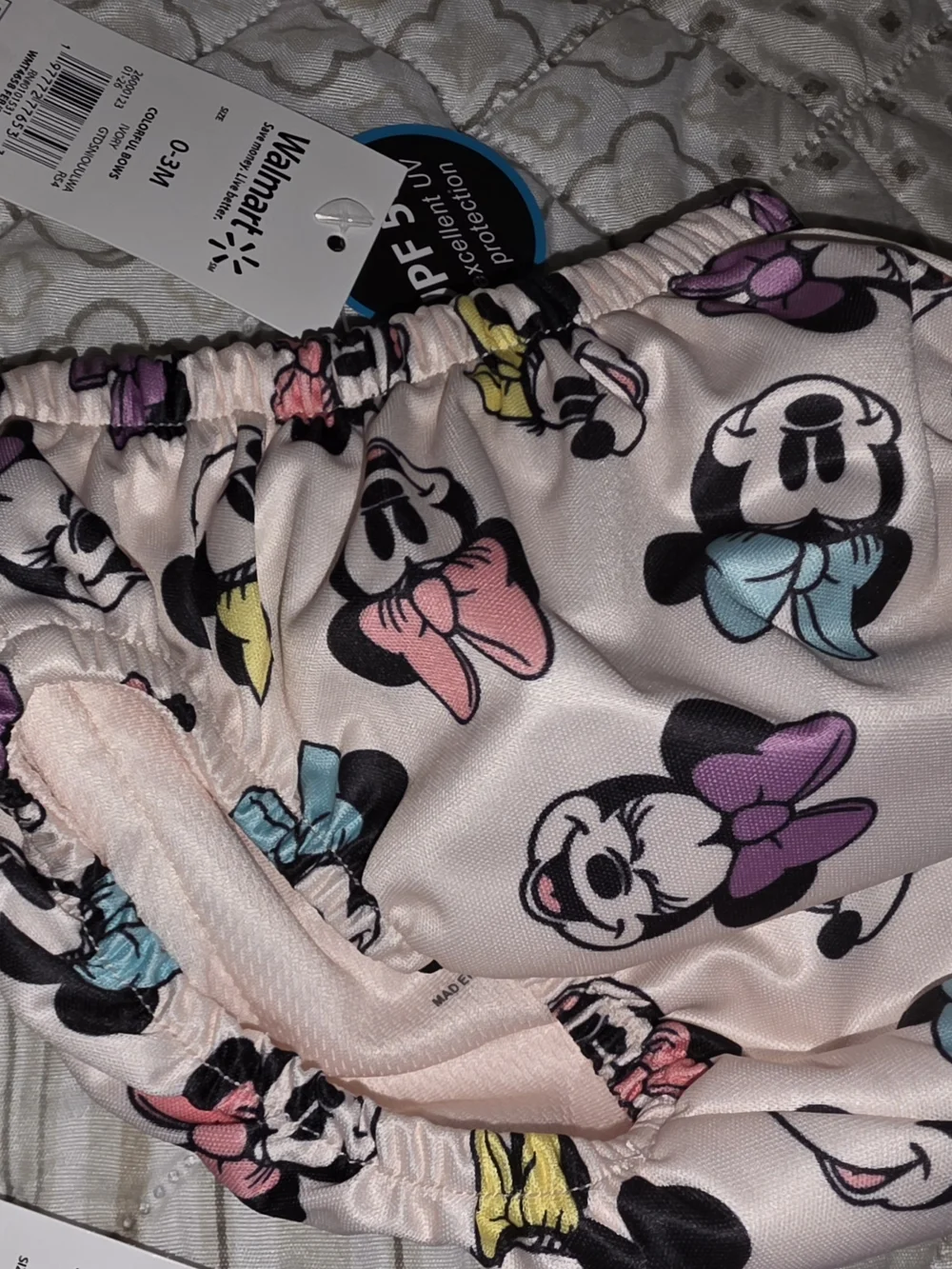 Disney Light Blue Floral Swim Footie with Pink & Orange Accents $20 For Both